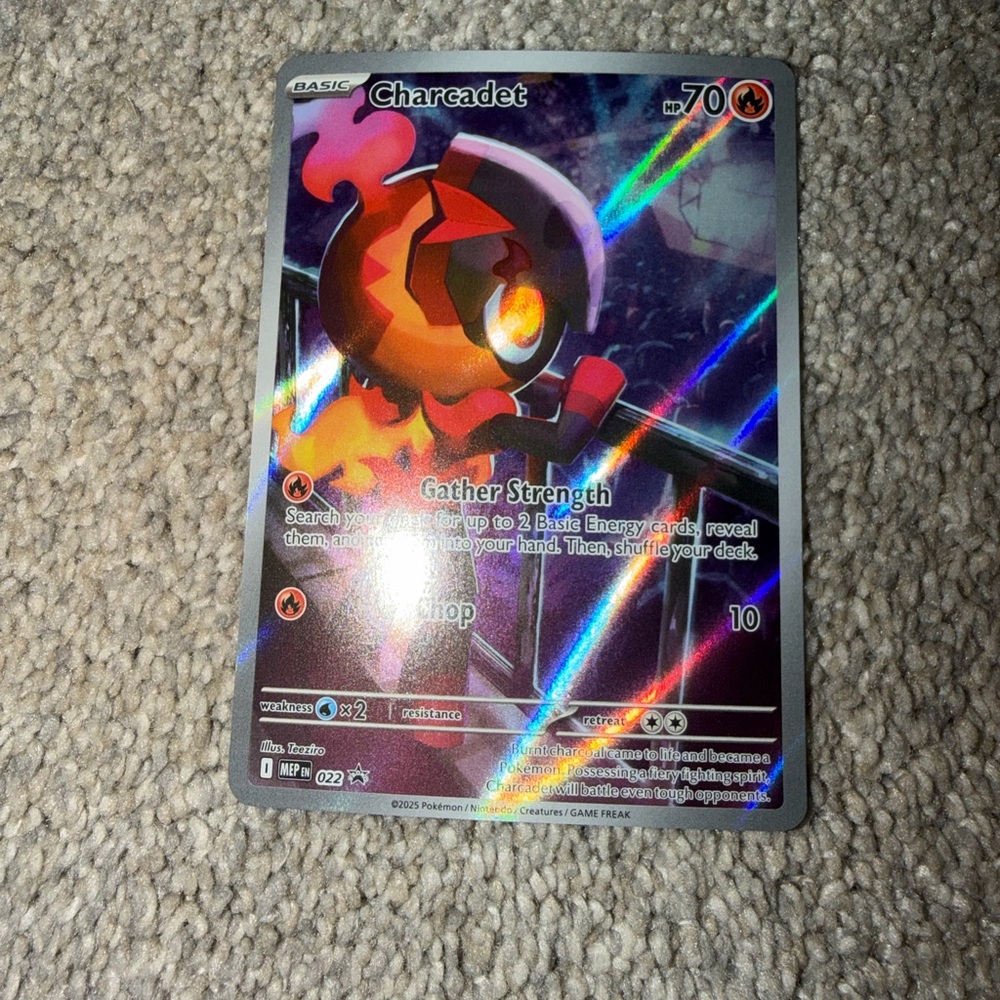 Charcadet Holographic Pokémon Trading Card